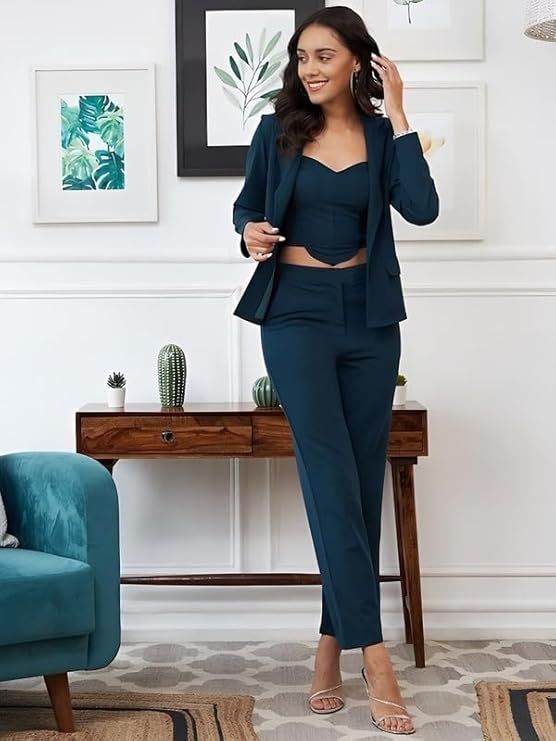 Western Cord Set for Women, Professional Women's 3-Piece Business Suit Set