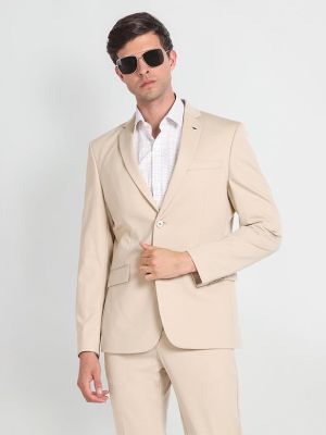 Men's Nylon Single Breasted Business Suit Pants Set