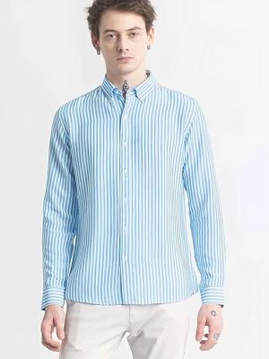 Men's Cotton Casual Printed Striped Stylish Latest T-Shirt for Men
