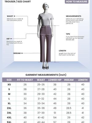 Women High Rise High Waist Trousers