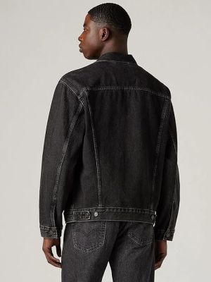 Men's Stylish Black/Blue Denim Jacket for Winter Latest Casual Biker Riding Wear Trendy Upper Jeans Look Outfit