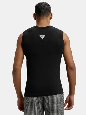 Men's Super Combed Cotton Rib Solid Slim Fit Round Neck Muscle Vest