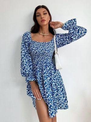 Women Casual Regular Sleeves Crepe Printed Fit and Flare Dress