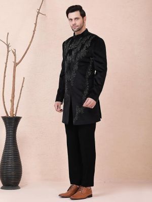 Men’s Black Velvet Indo-Western SetS