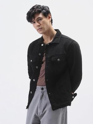 Fashion Men's Regular Fit Washed Full Sleeve Denim Jacket