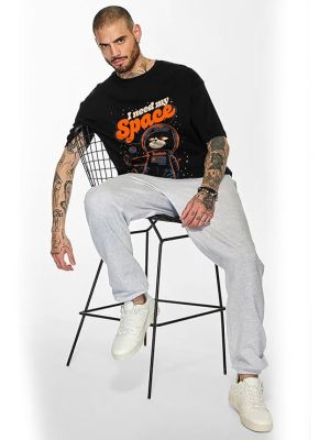 Half Sleeve Oversized Cottonblend Round Neck Drop Shoulder Printed Men's T-Shirt