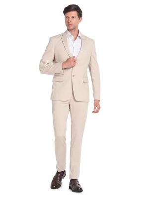 Men's Nylon Single Breasted Business Suit Pants Set
