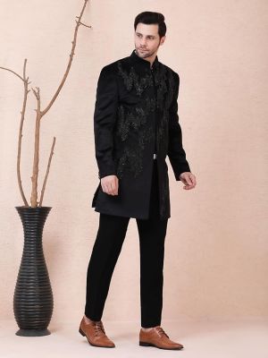 Men’s Black Velvet Indo-Western SetS